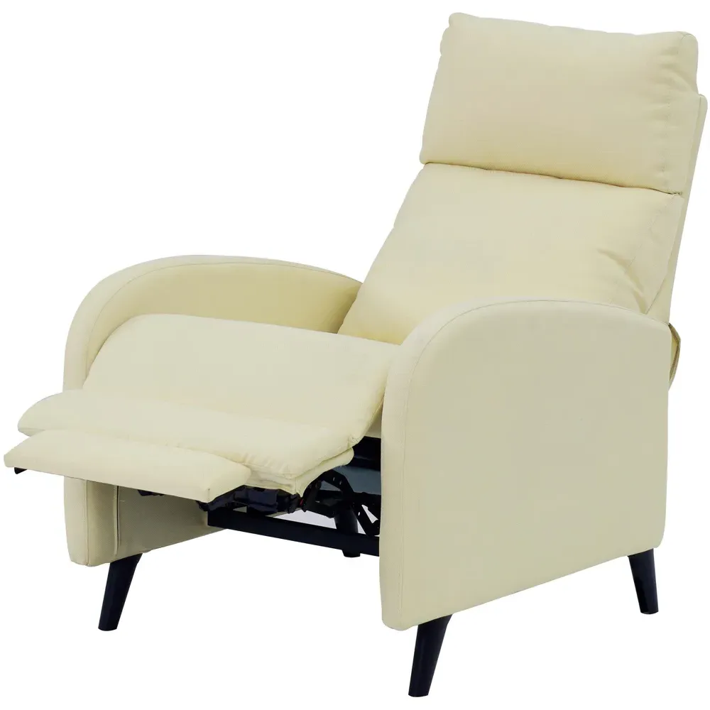 Brooklyn Manual Recliner Chair - Cream, Linen