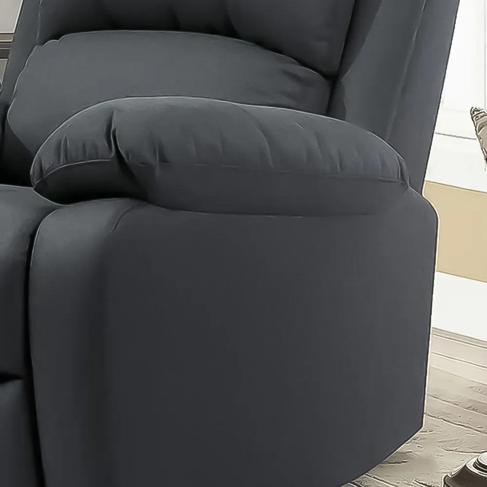 Brooklyn Manual Recliner Chair - Dark Grey, Linen