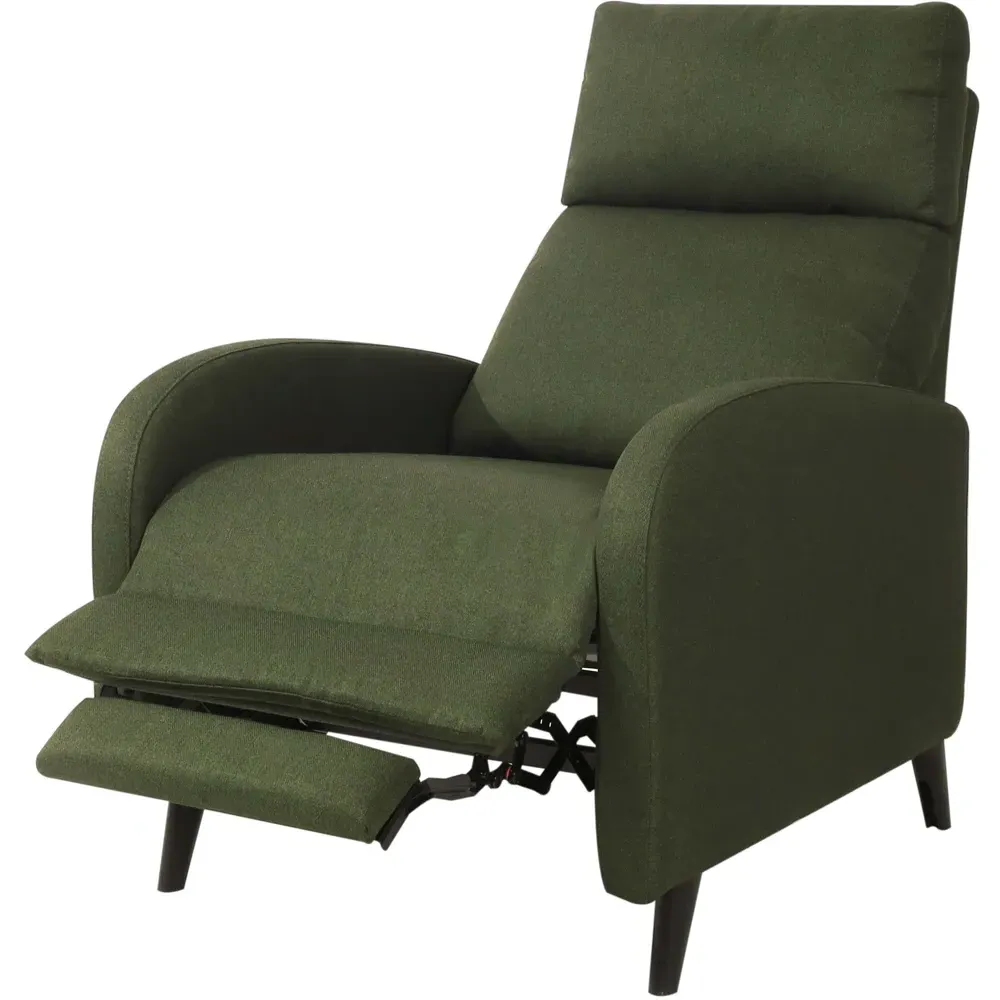 Brooklyn Manual Recliner Chair - Green, Linen