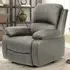 Brooklyn Manual Recliner Chair - Grey, Bonded Leather