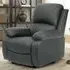 Brooklyn Manual Recliner Chair - Grey, Bonded Leather