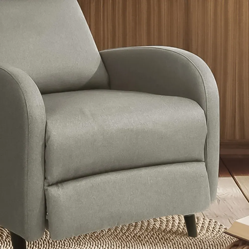 Brooklyn Manual Recliner Chair - Grey, Linen