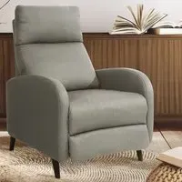 Brooklyn Manual Recliner Chair - Grey, Linen