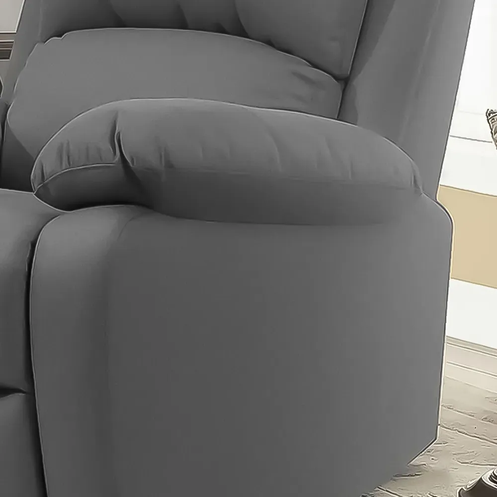 Brooklyn Manual Recliner Chair - Light Grey, Linen