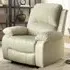 Brooklyn Manual Recliner Chair - White, Bonded Leather