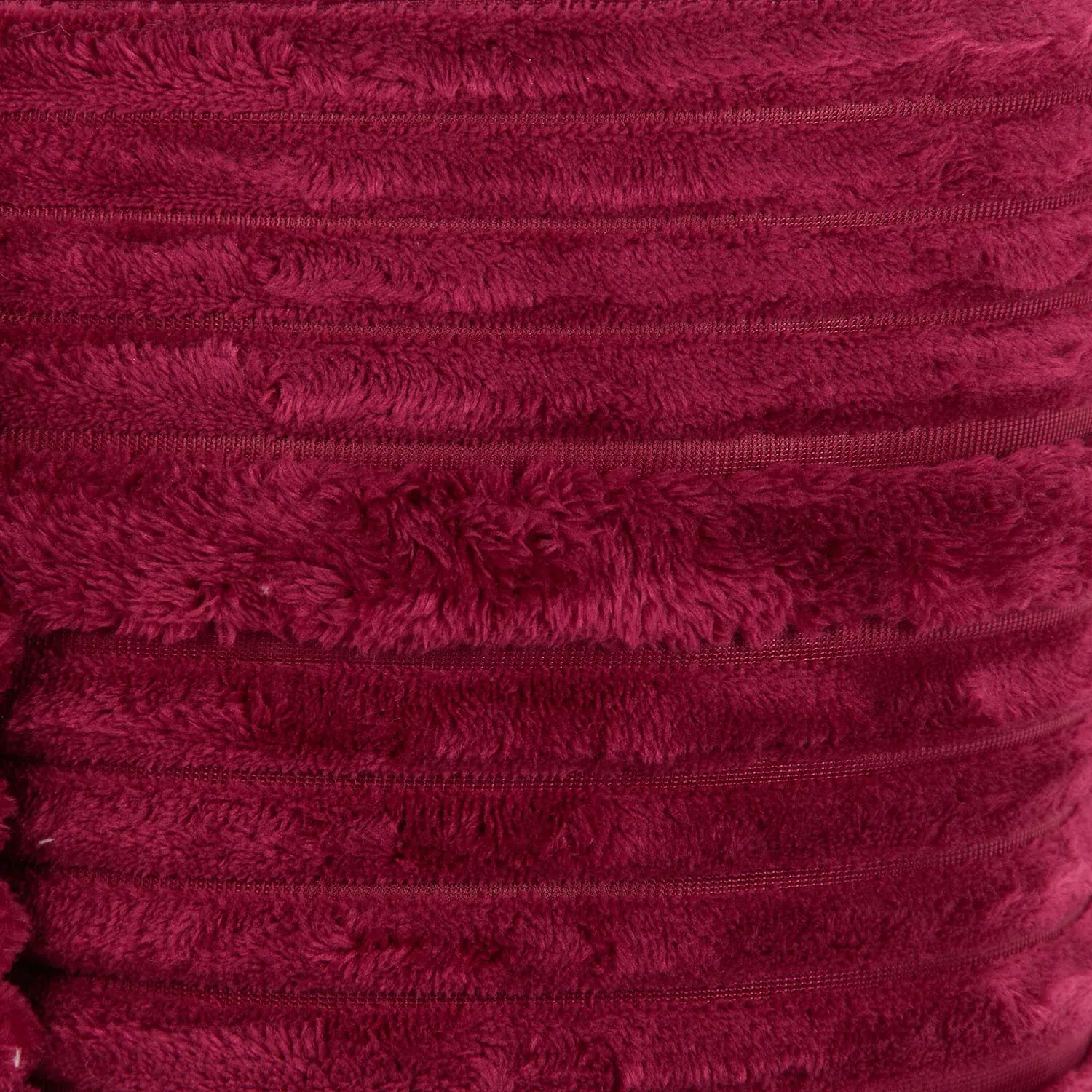 Brooklyn Plush Ribbed Throw - Plum