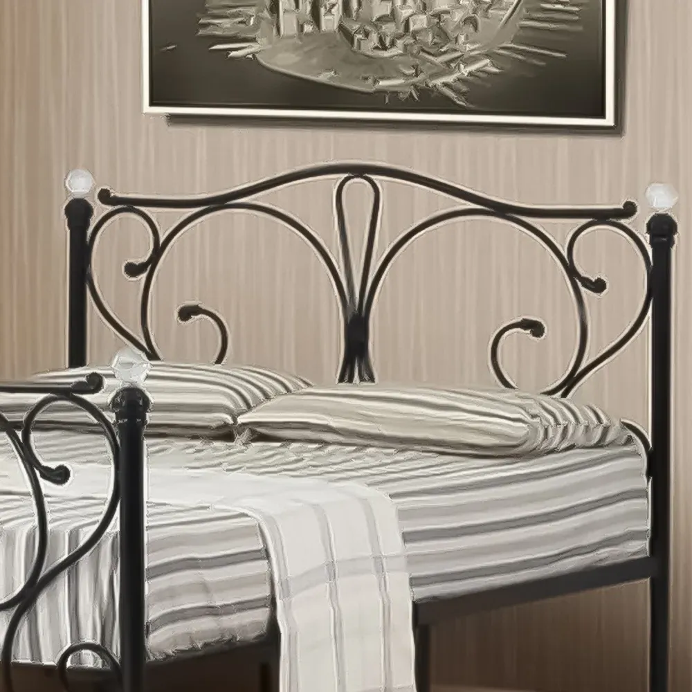 Brooklyn Single Bed Frame - Black, Metal