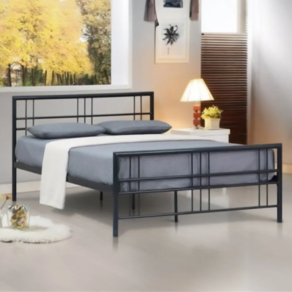 Brooklyn Single Bed Frame - Black, Metal