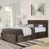 Brooklyn Single Bed Frame - Brown, Crushed Velvet