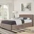 Brooklyn Single Bed Frame - Brown, Crushed Velvet
