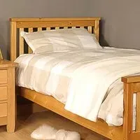 Brooklyn Single Bed Frame - Caramel, Pine