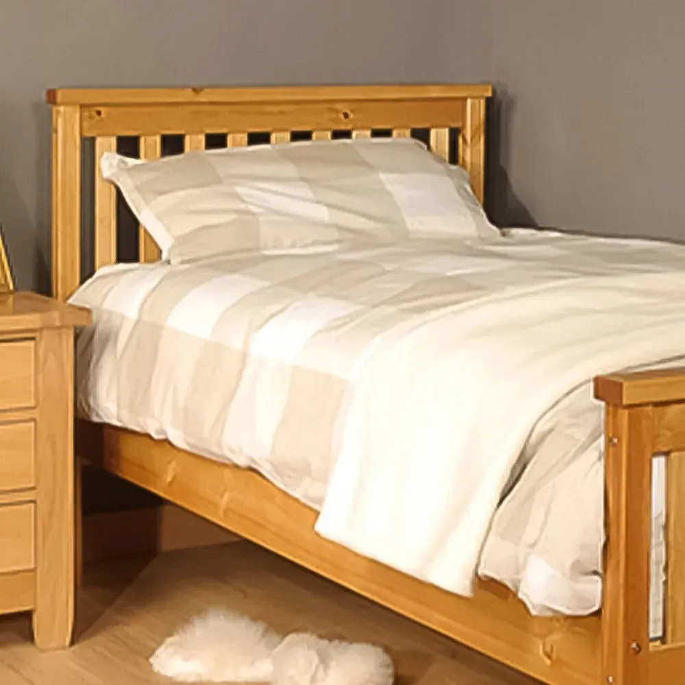 Brooklyn Single Bed Frame - Caramel, Pine image