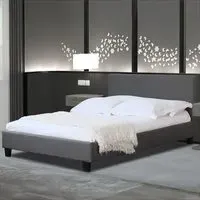 Brooklyn Single Bed Frame - Dark Grey, Fabric