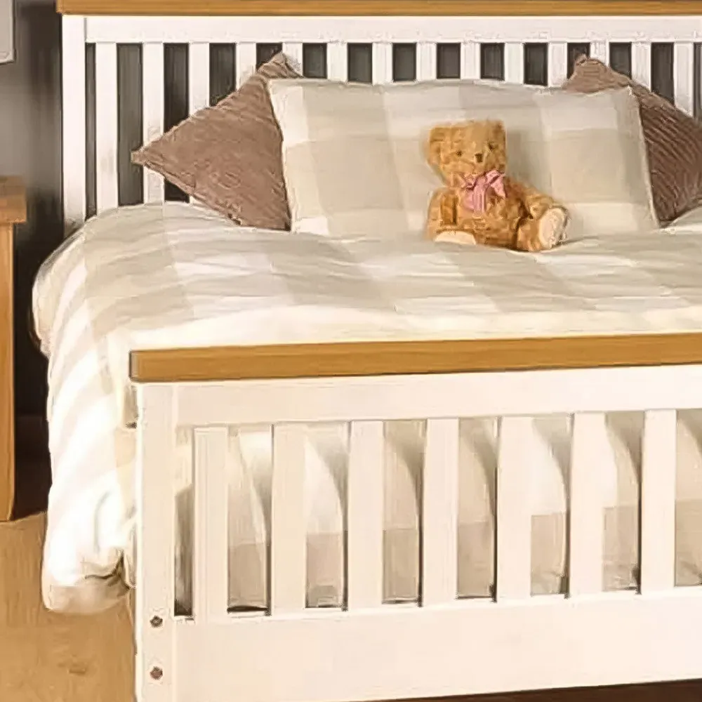 Brooklyn Single Bed Frame - White, Pine