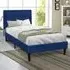 Brooklyn Single Buttoned Headboard Bed Frame - Blue