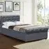Brooklyn Single Chesterfield Sleigh Bed Frame - Silver, Linen