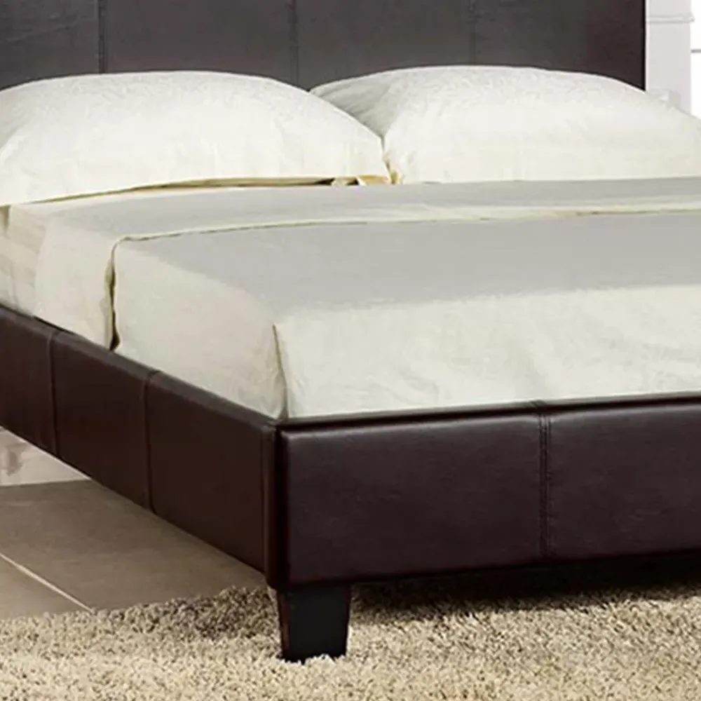 Brooklyn Single Ottoman Bed with Storage - Brown, Faux Leather