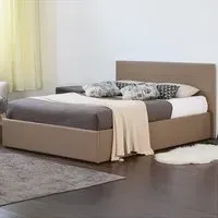 Brooklyn Single Ottoman Bed with Storage - Mocha, Fabric