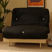 Brooklyn Single Sleeper Futon Base and Mattress - Black