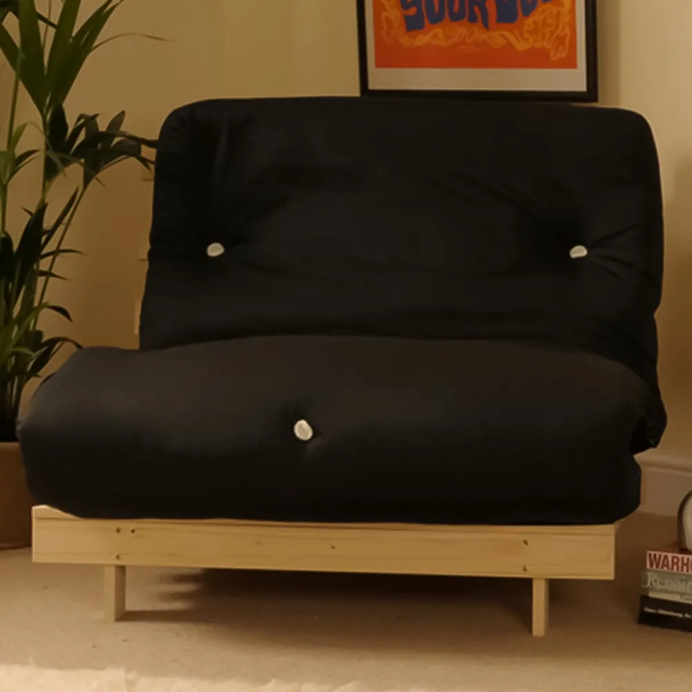 Brooklyn Single Sleeper Futon Base and Mattress - Black image