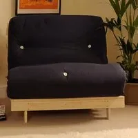 Brooklyn Single Sleeper Futon Base and Mattress - Navy