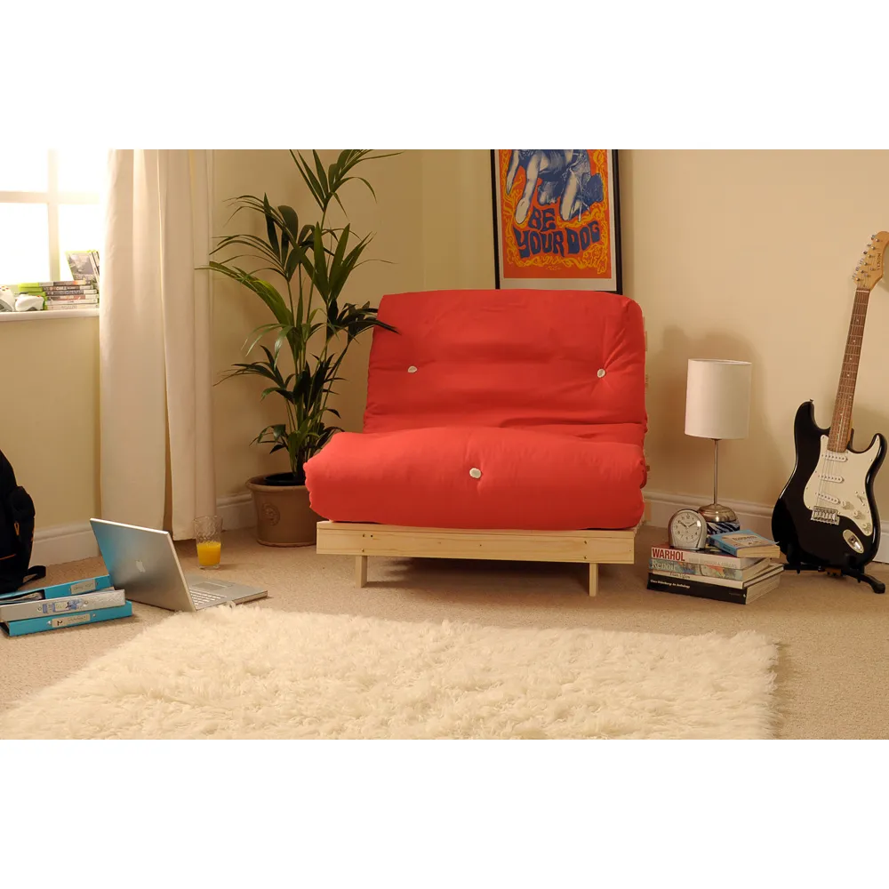 Brooklyn Single Sleeper Futon Base and Mattress - Red