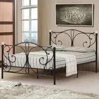 Brooklyn Small Double Bed Frame - Black, Metal