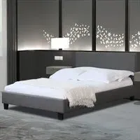 Brooklyn Small Double Bed Frame - Dark Grey, Hopsack