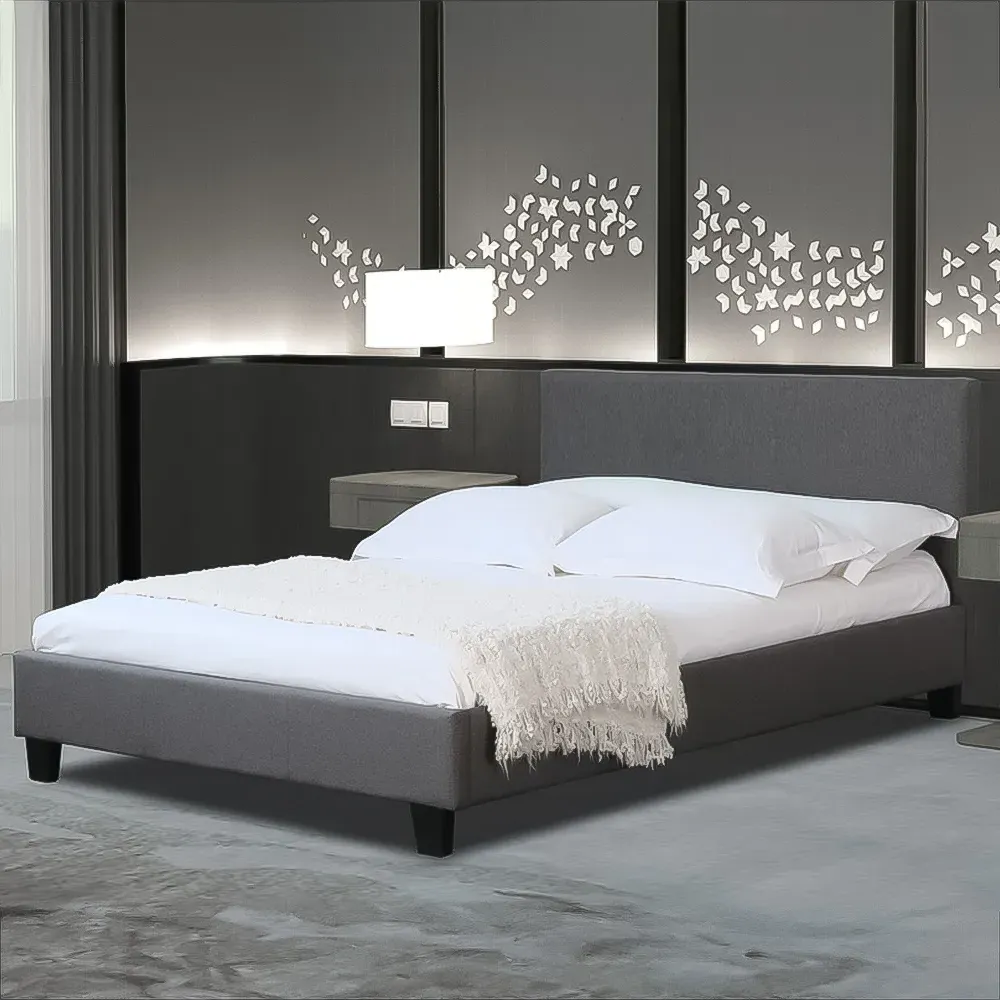 Brooklyn Small Double Bed Frame - Dark Grey, Hopsack image