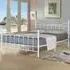 Brooklyn Small Double Metal Bed with Finials - White
