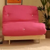 Brooklyn Small Double Sleeper Futon Base and Mattress - Pink