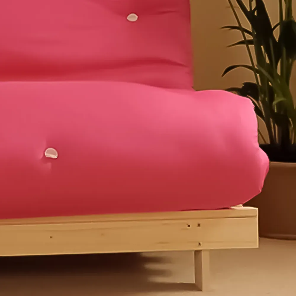 Brooklyn Small Double Sleeper Futon Base and Mattress - Pink