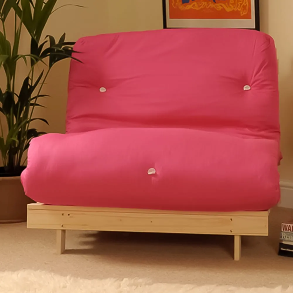 Brooklyn Small Double Sleeper Futon Base and Mattress - Pink