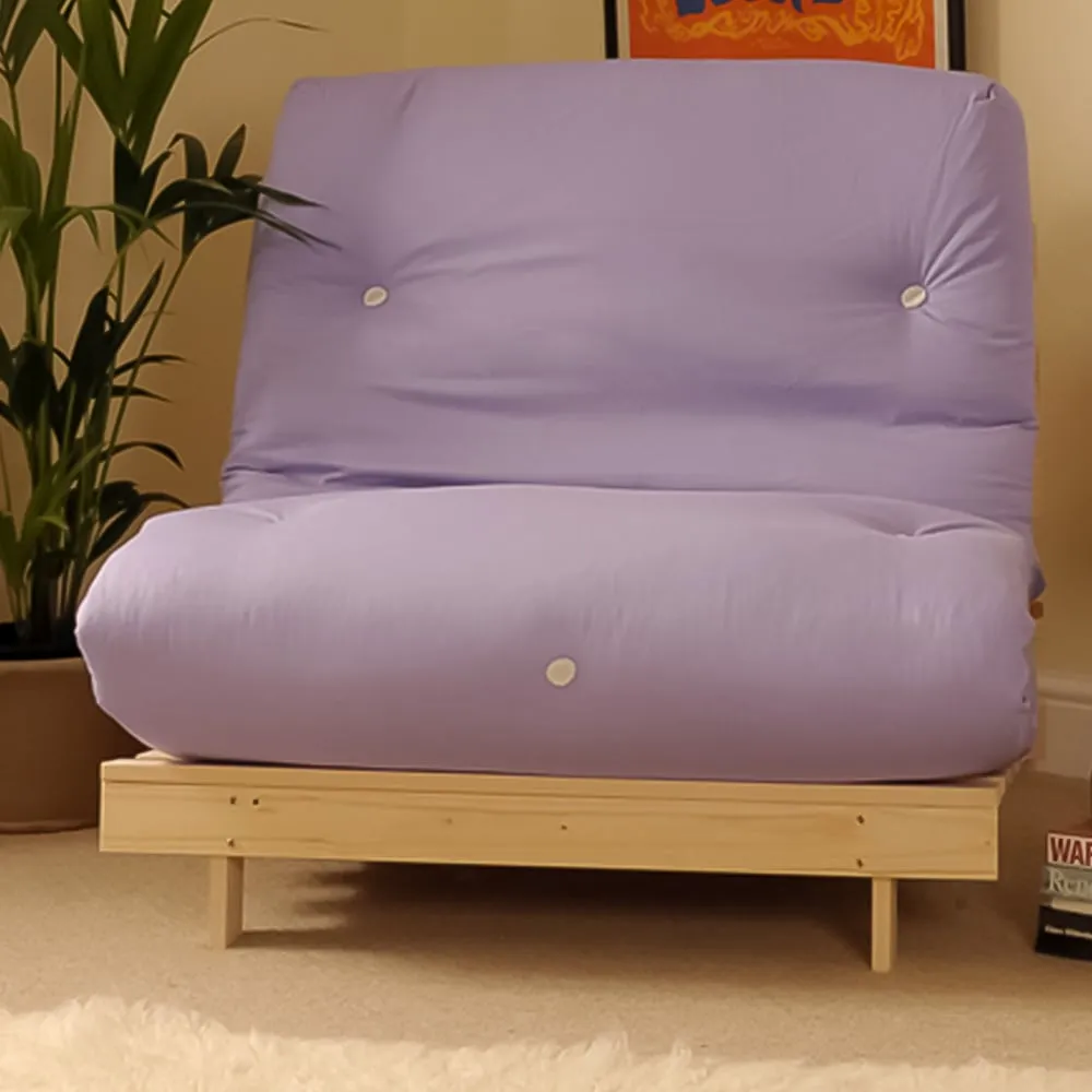Brooklyn Small Double Sleeper Futon Base and Mattress - Purple
