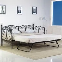 Brooklyn Small Single Bed Frame - Black, Metal