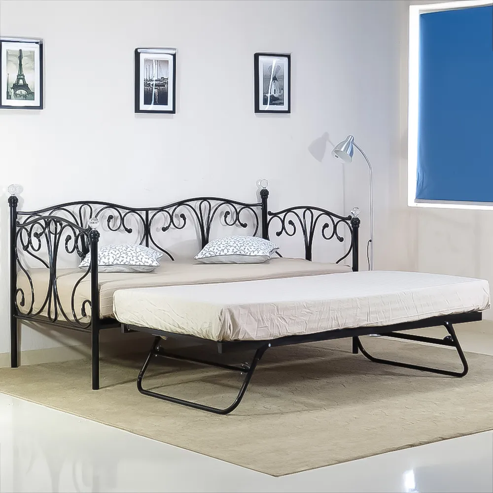 Brooklyn Small Single Bed Frame - Black, Metal