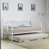 Brooklyn Small Single Bed Frame - White, Metal
