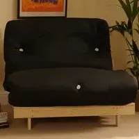 Brooklyn Small Single Sleeper Futon Base and Mattress - Black