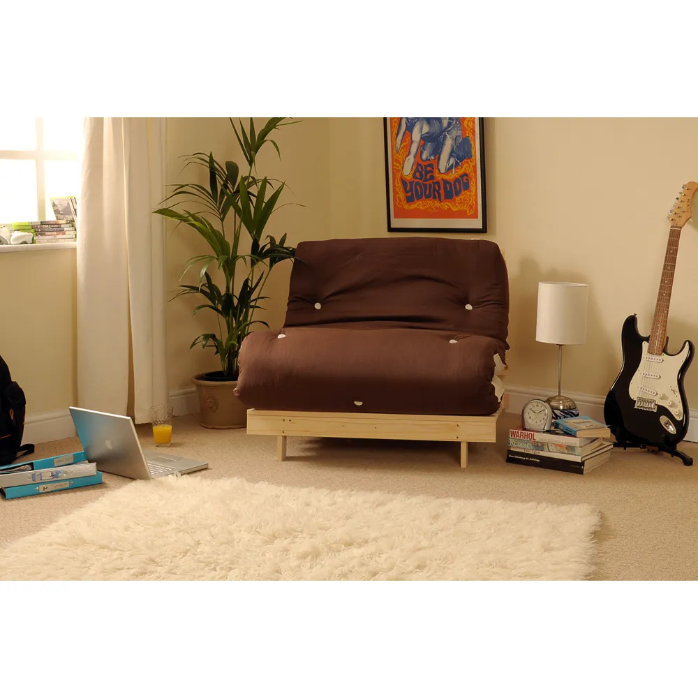 Brooklyn Small Single Sleeper Futon Base and Mattress - Chocolate