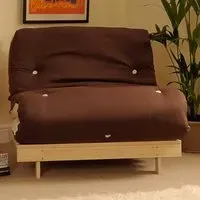 Brooklyn Small Single Sleeper Futon Base and Mattress - Chocolate