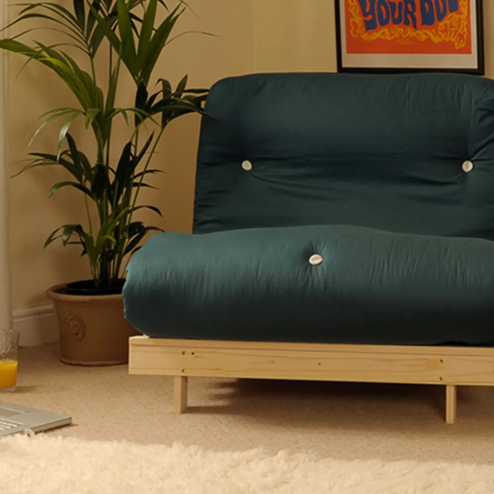 Brooklyn Small Single Sleeper Futon Base and Mattress - Green