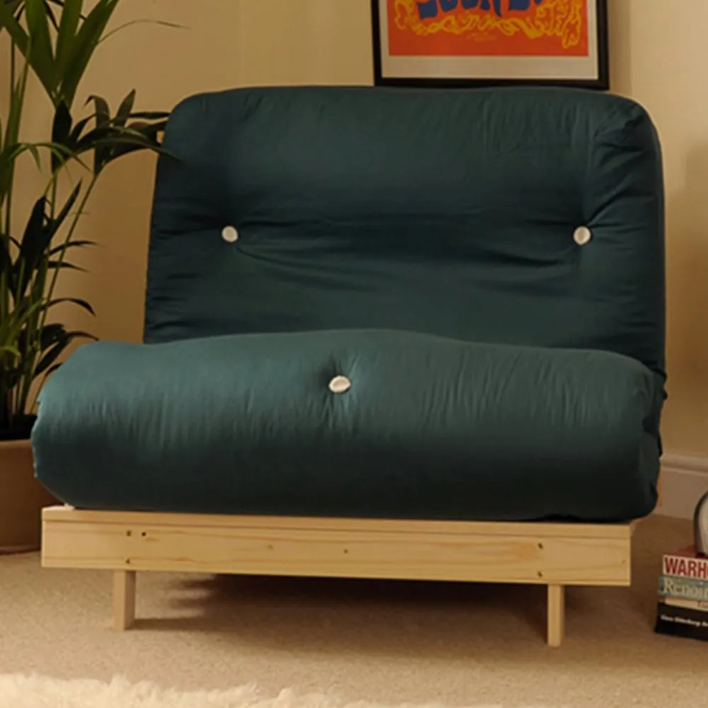 Brooklyn Small Single Sleeper Futon Base and Mattress - Green