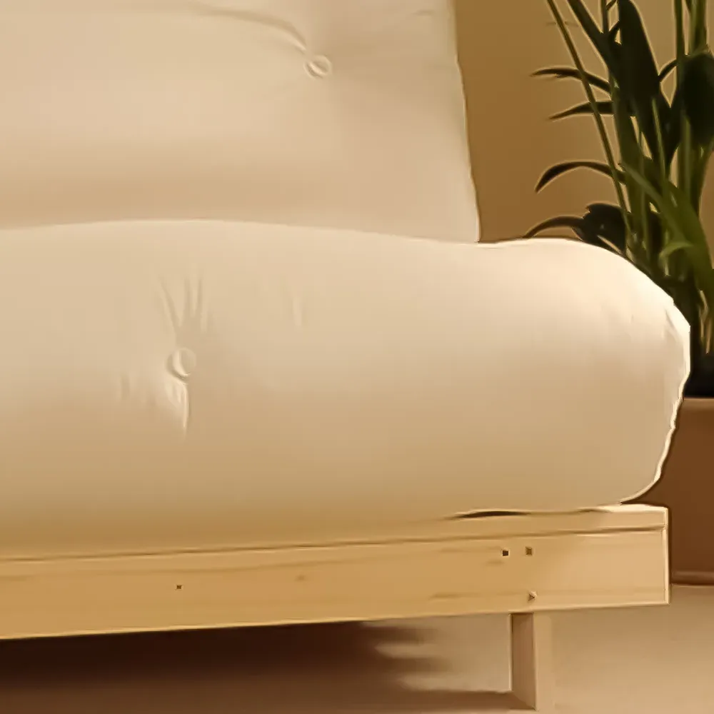 Brooklyn Small Single Sleeper Futon Base and Mattress - Natural