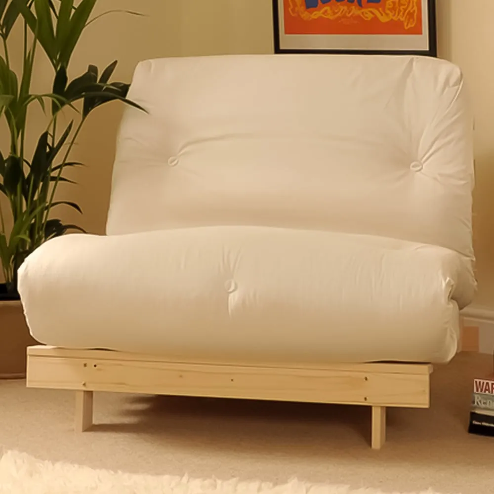 Brooklyn Small Single Sleeper Futon Base and Mattress - Natural