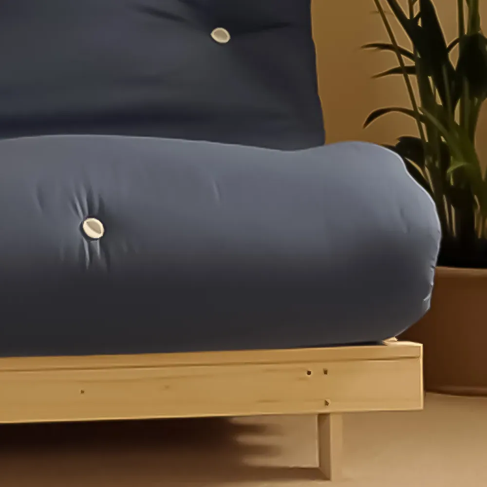 Brooklyn Small Single Sleeper Futon with Mattress - Navy