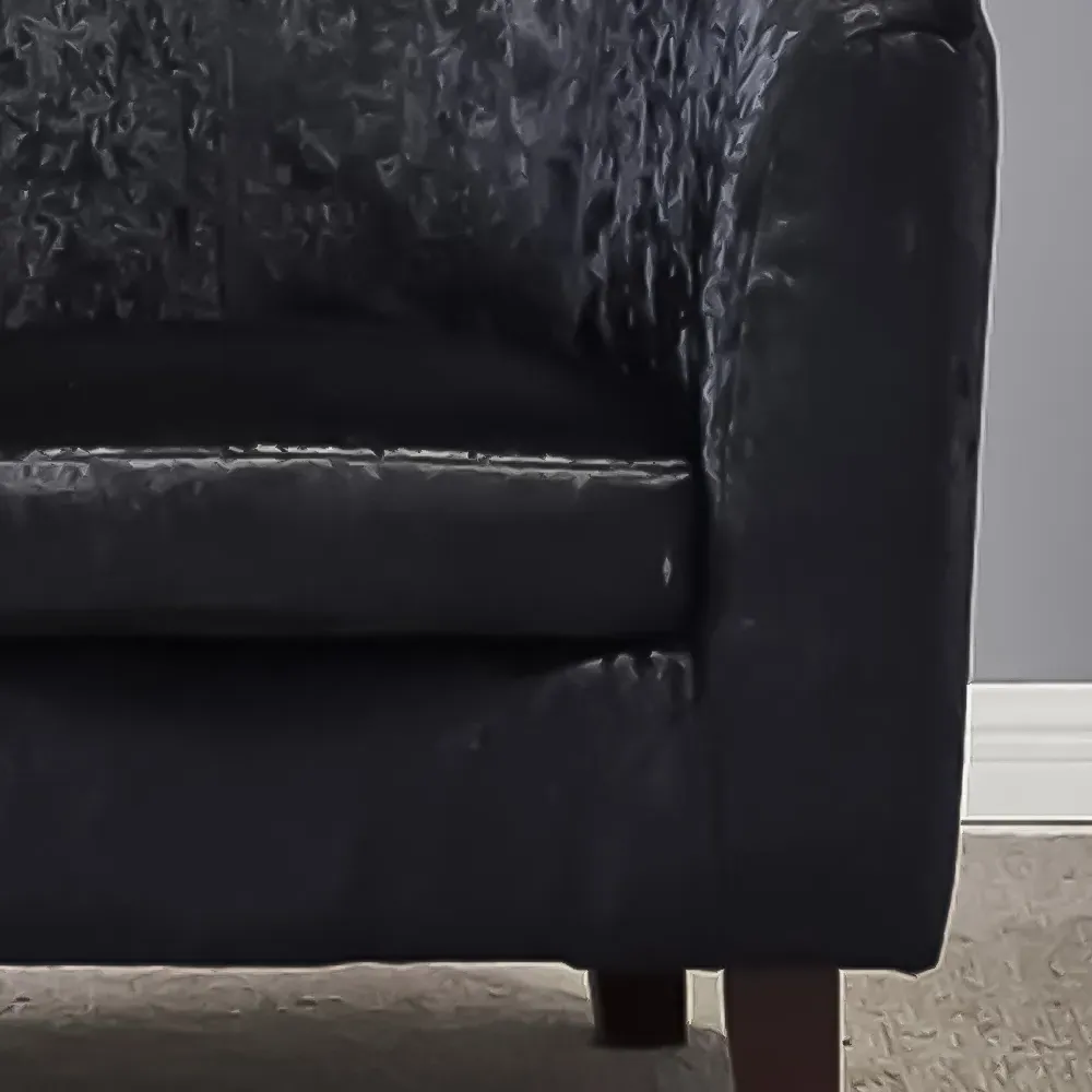 Brooklyn Tub Chair - Black, Crush Velvet