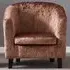 Brooklyn Tub Chair - Brown, Crush Velvet