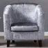 Brooklyn Tub Chair - Grey, Crush Velvet