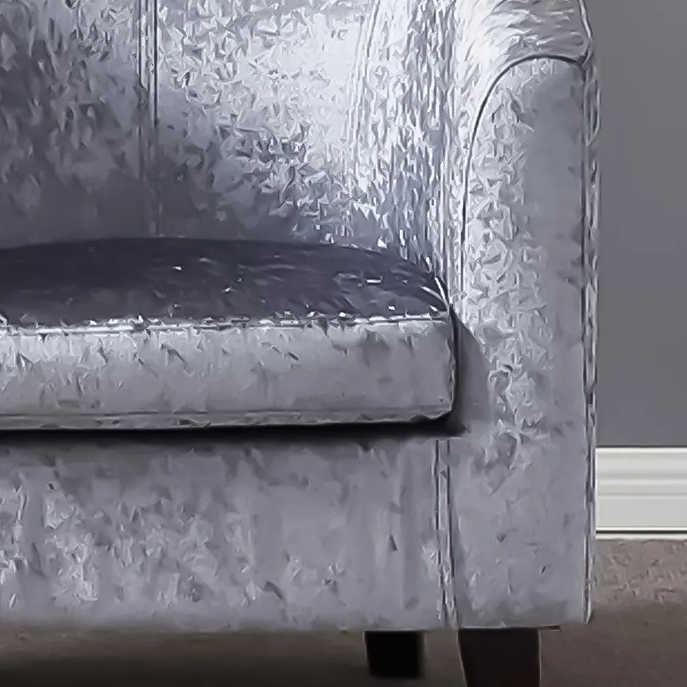 Brooklyn Tub Chair - Silver, Crush Velvet