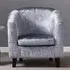 Brooklyn Tub Chair - Silver, Crush Velvet